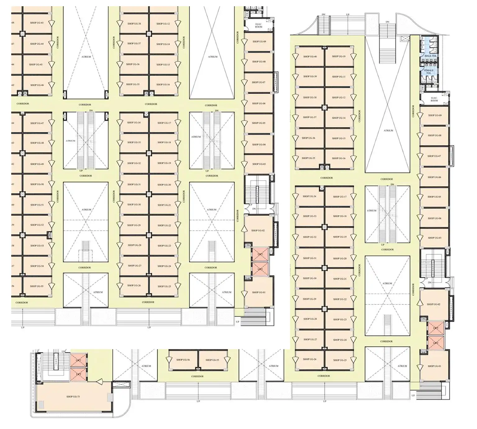 Upper ground floor plan